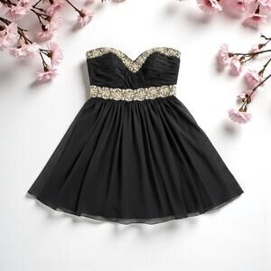 Y2K Style My Michelle Strapless Beaded Dress Babydoll Whimsigoth Fairy Grunge 9